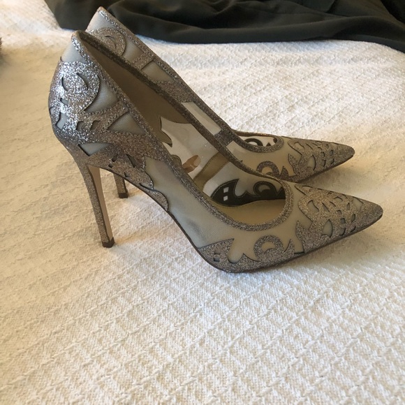 Jessica Simpson Liereena 2 Mesh Pointed Toe Cutout Pumps - Picture 5 of 8